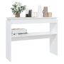 Voir la diapositive 3 : VIDAXL Table console blanc 102x30x80 cm bois d'ingenierie