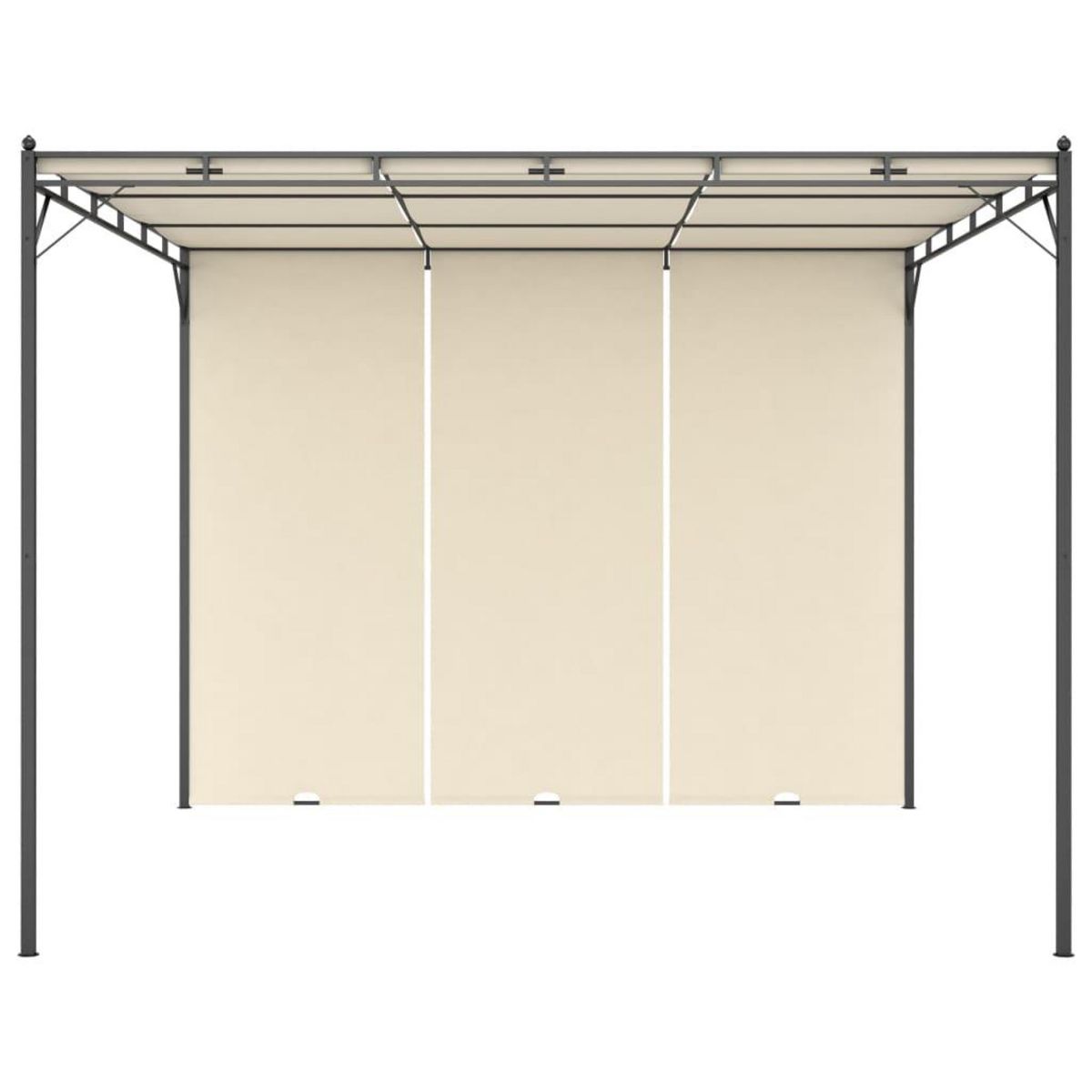 VIDAXL Belvedere de jardin avec rideau lateral 3x3x2,25 m Creme