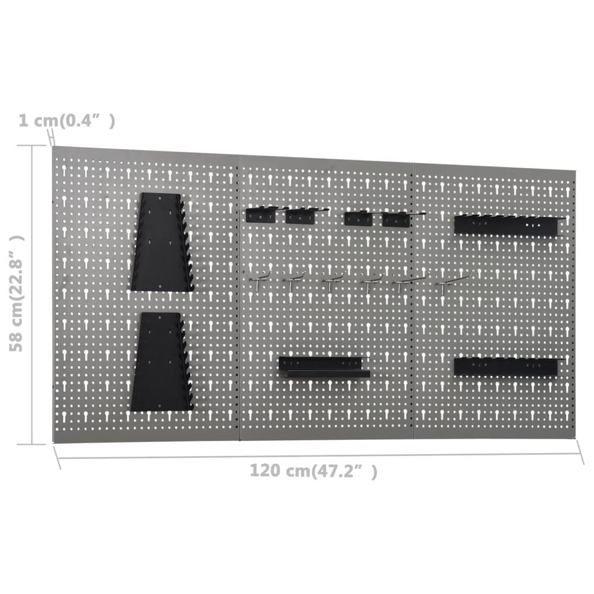 Voir la diapositive 4 : VIDAXL Etabli avec 3 panneaux muraux