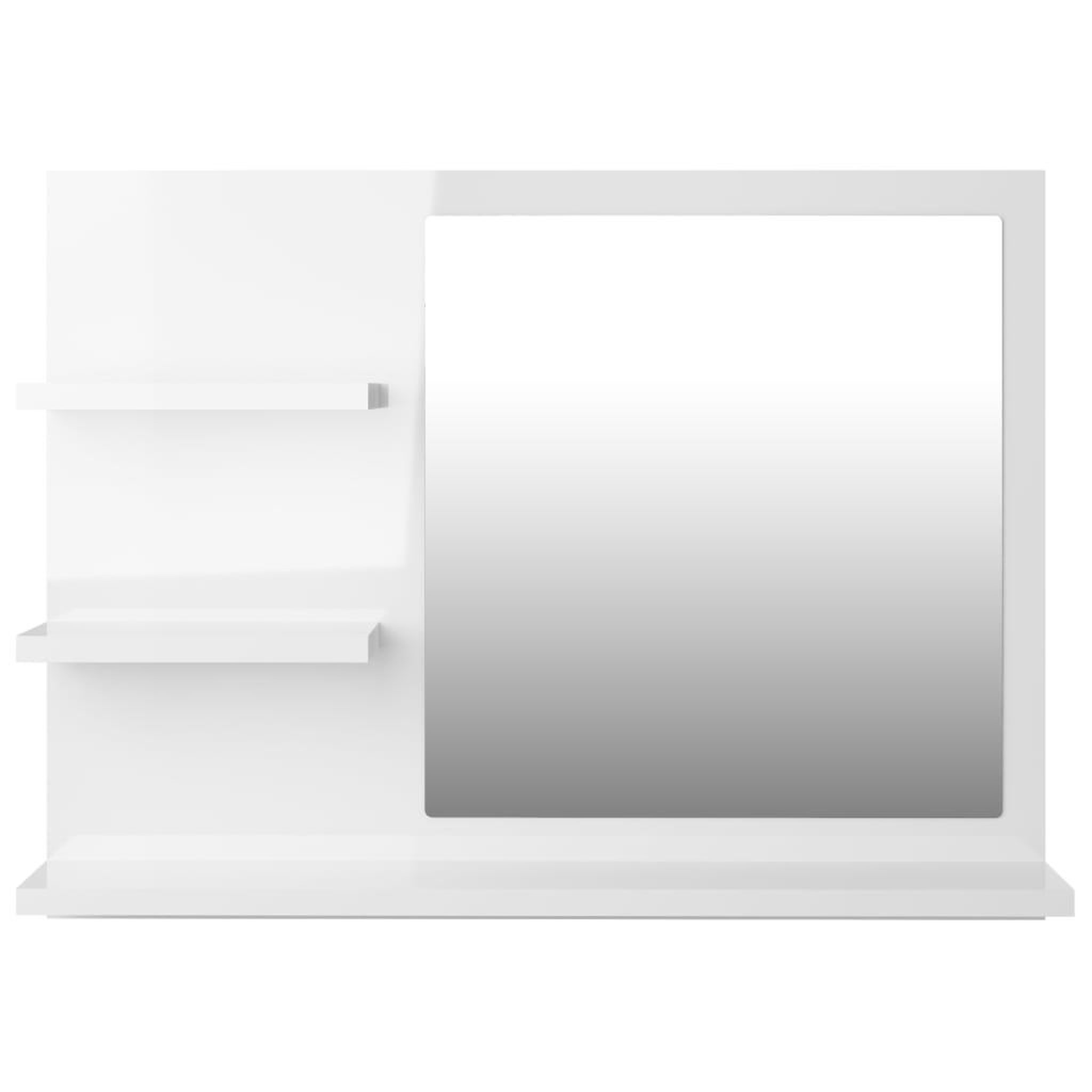 Voir la diapositive 4 : VIDAXL Miroir de salle de bain blanc brillant bois d'ingenierie