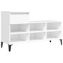 Voir la diapositive 2 : VIDAXL Armoire a chaussures Blanc 102x36x60 cm Bois d'ingenierie