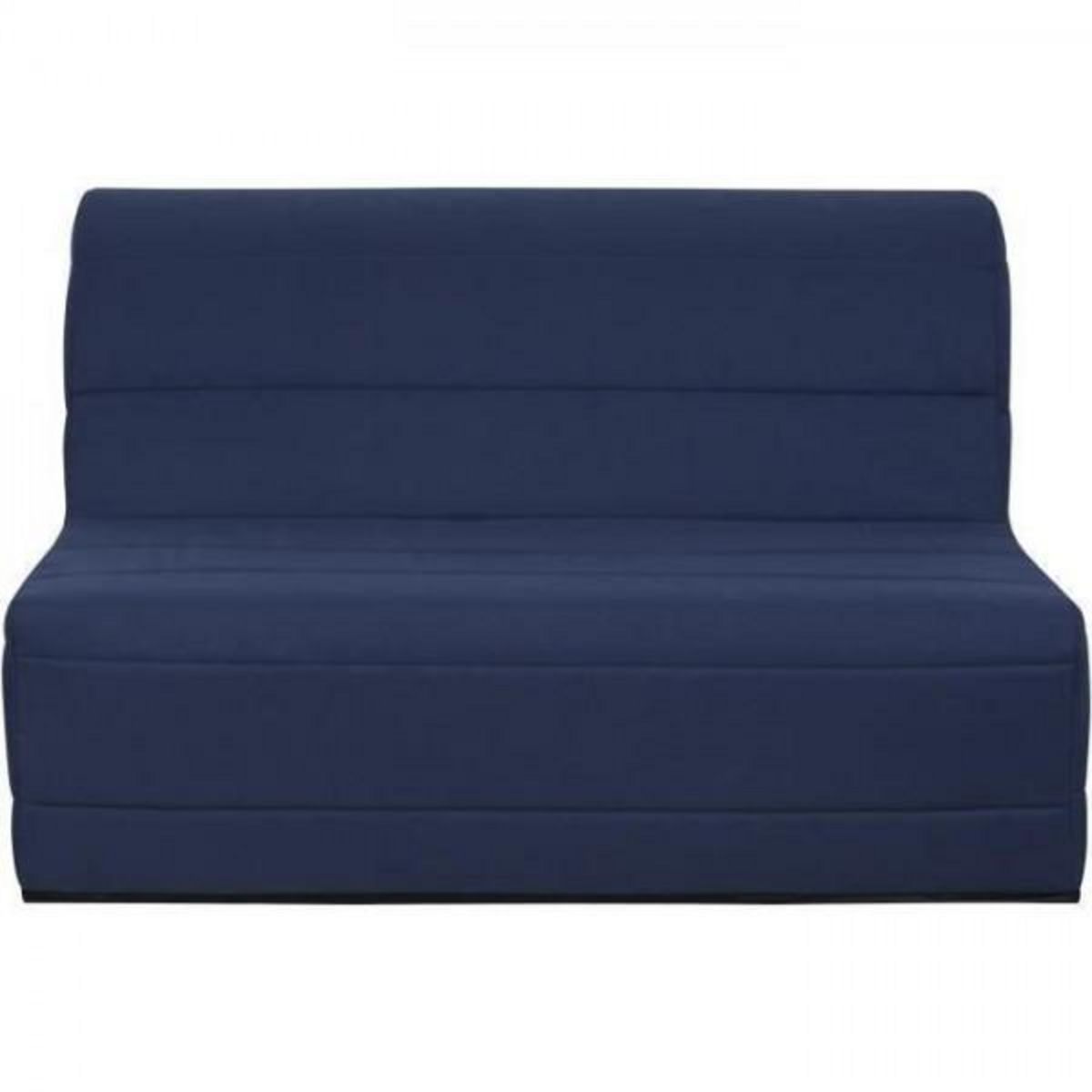 MARKET24 Banquette BZ 140x190 - Tissu bleu marine - MELISSA