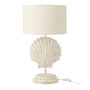Voir la diapositive 1 : Paris Prix Lampe à Poser Coquillage  Costa  47cm Blanc
