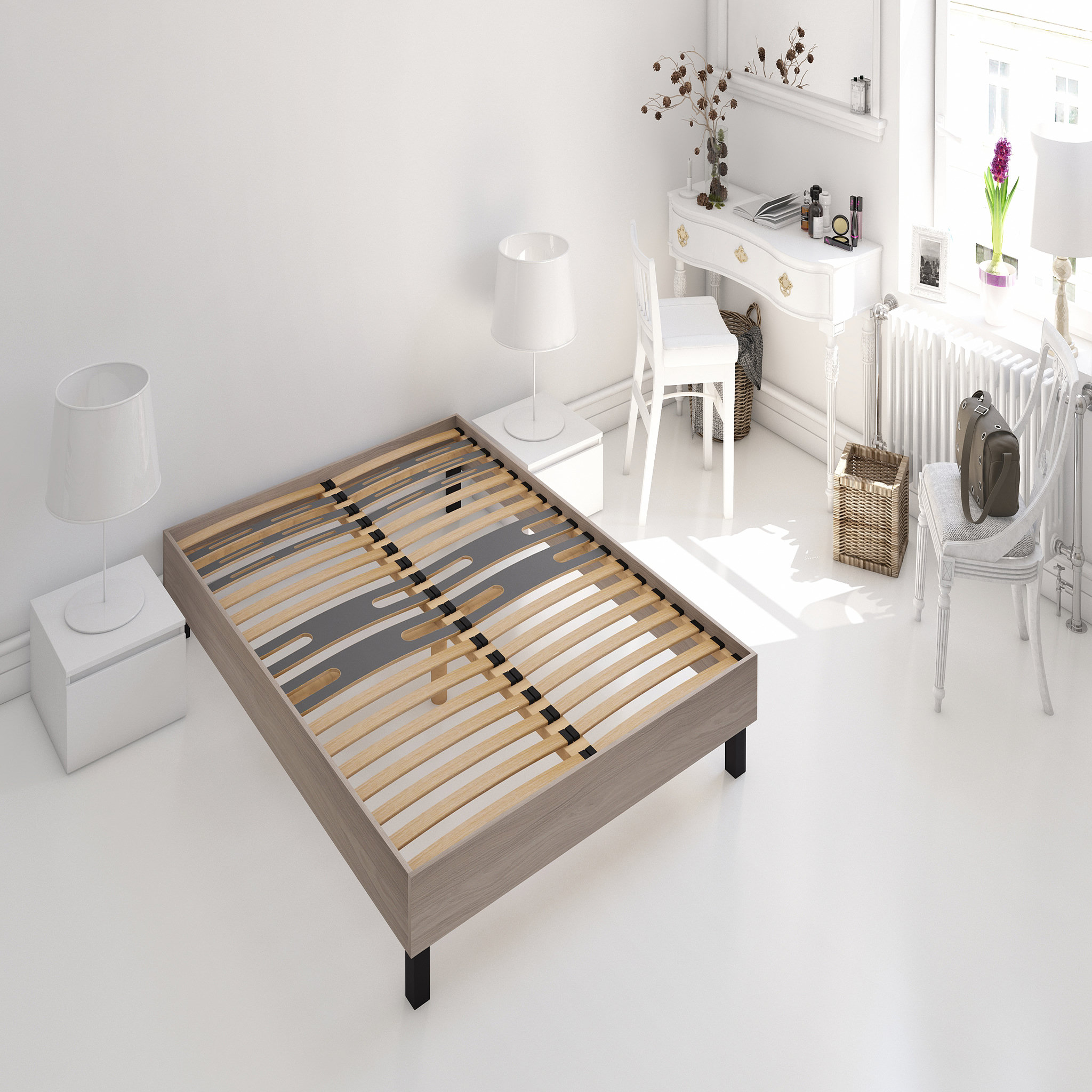 Voir la diapositive 1 : Kit sommier 18 lattes 90x190 cm EASYKIT