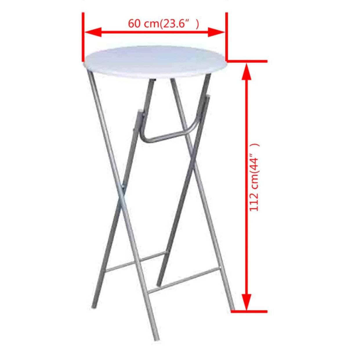 VIDAXL Table de bar 4 pcs avec dessus de table en MDF Blanc