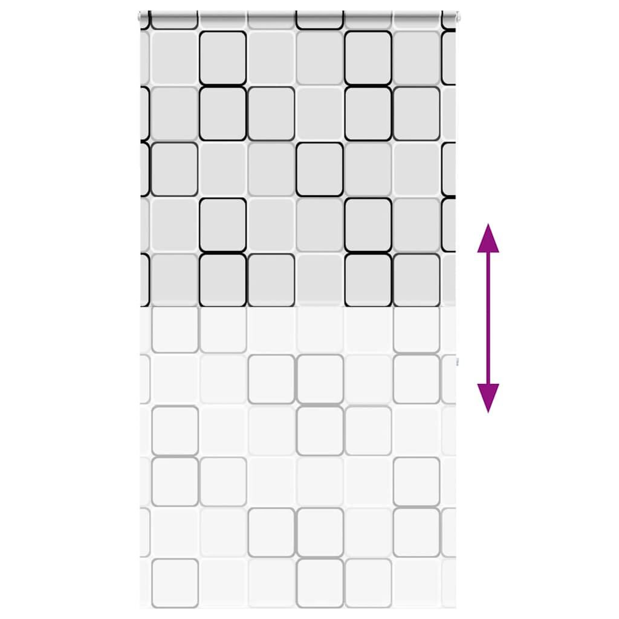 Voir la diapositive 5 : VIDAXL Store enrouleur de douche avec cassette largeur du tissu 126 cm