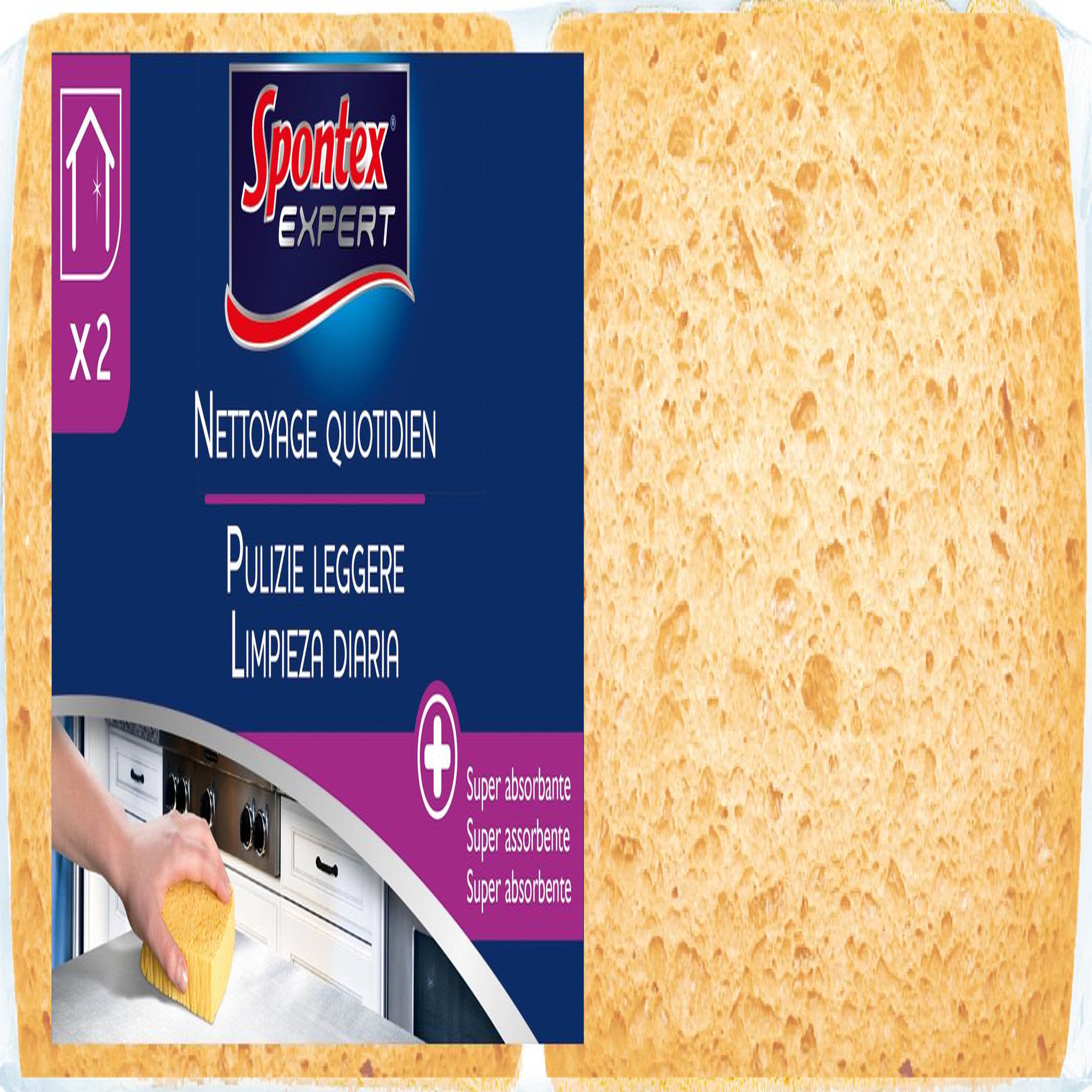 CENTRALE BRICO Lots de 2 Eponges Nettoyage Quotidien SPONTEX EXPERT