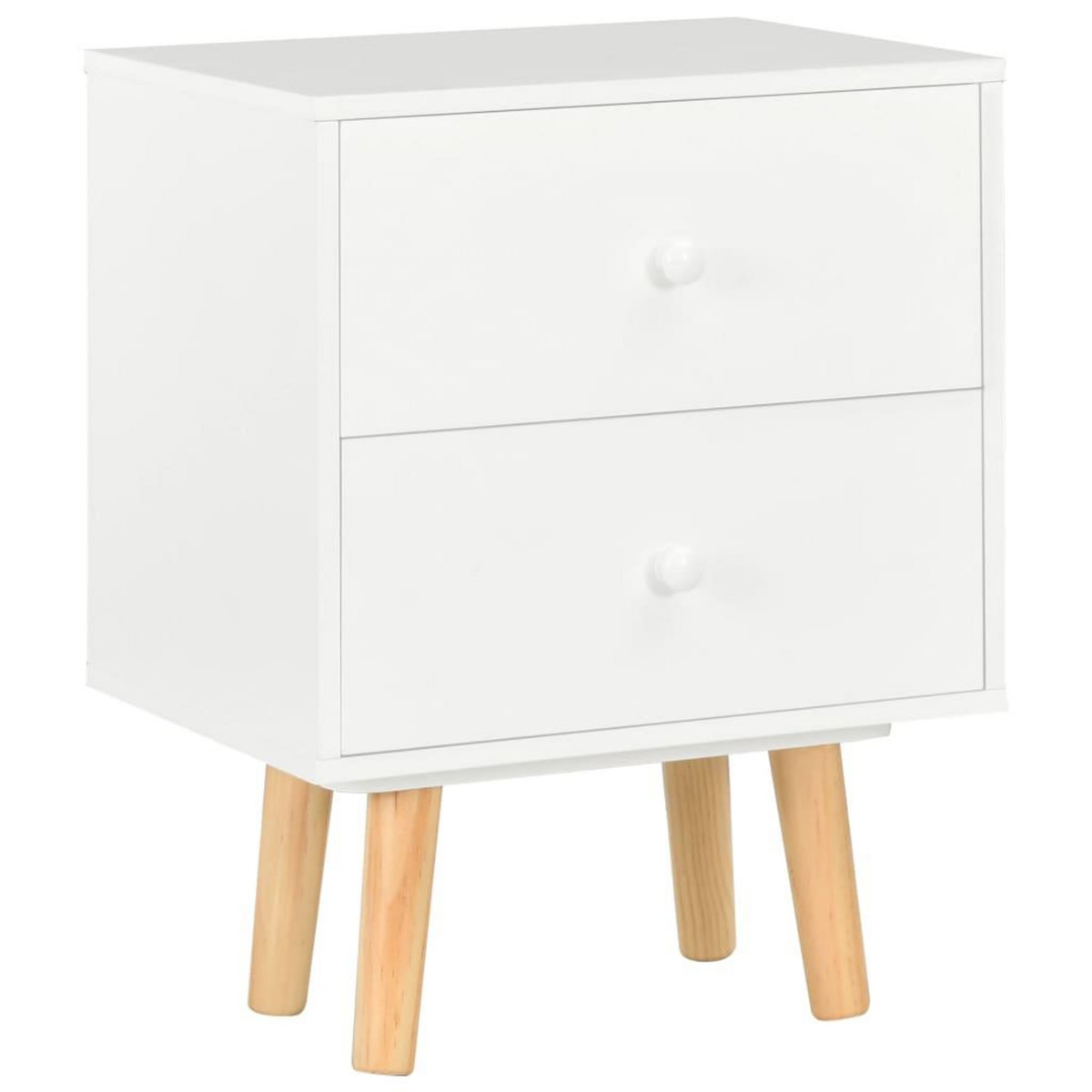 VIDAXL Tables de chevet 2 pcs Blanc 40 x 30 x 50 cm Pin massif