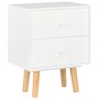 Voir la diapositive 3 : VIDAXL Tables de chevet 2 pcs Blanc 40 x 30 x 50 cm Pin massif