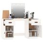 Voir la diapositive 5 : VIDAXL Ensemble de coiffeuse avec LED Blanc Bois de pin solide