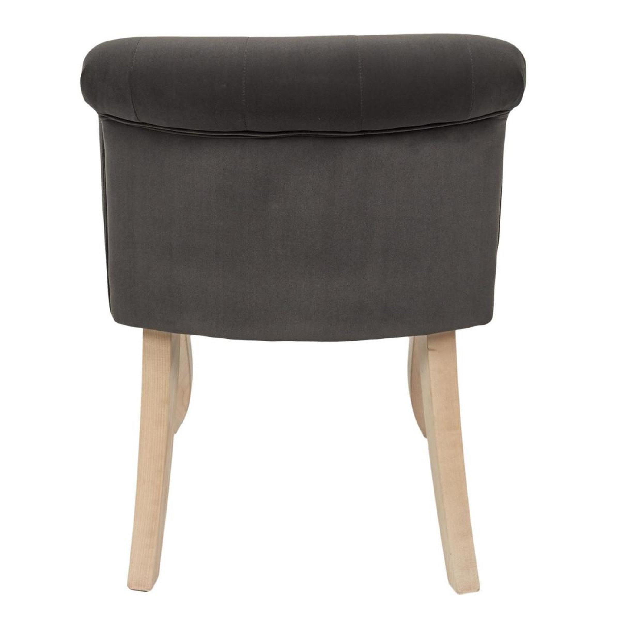 Voir la diapositive 4 : The Home Deco Factory Fauteuil en velours design  eleonor  68cm gris