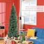 Voir la diapositive 4 : HOMCOM Sapin de Noël artificiel 210 cm slim avec support en acier pliable, 687 branches épines, décoration de Noël effet réaliste, vert