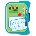 AUCHAN Ardoise blanche 28x20cm + 1 feutre + 1 mini brosse coloris aléatoire