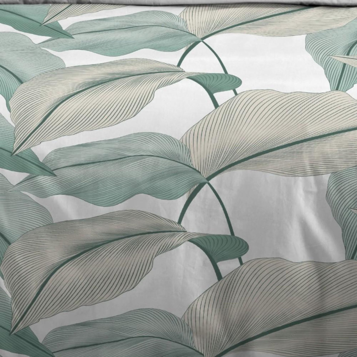 STOF Housse de couette 260x240 finition rabat + 2 taies coton 57 fils