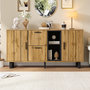 Voir la diapositive 4 : MERAX Buffet 2 porte(s) 2 tiroir(s) - 160 cm naturel led mdf