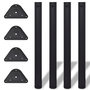 Voir la diapositive 1 : VIDAXL 4 pieds de table reglables en hauteur 710 mm Noir