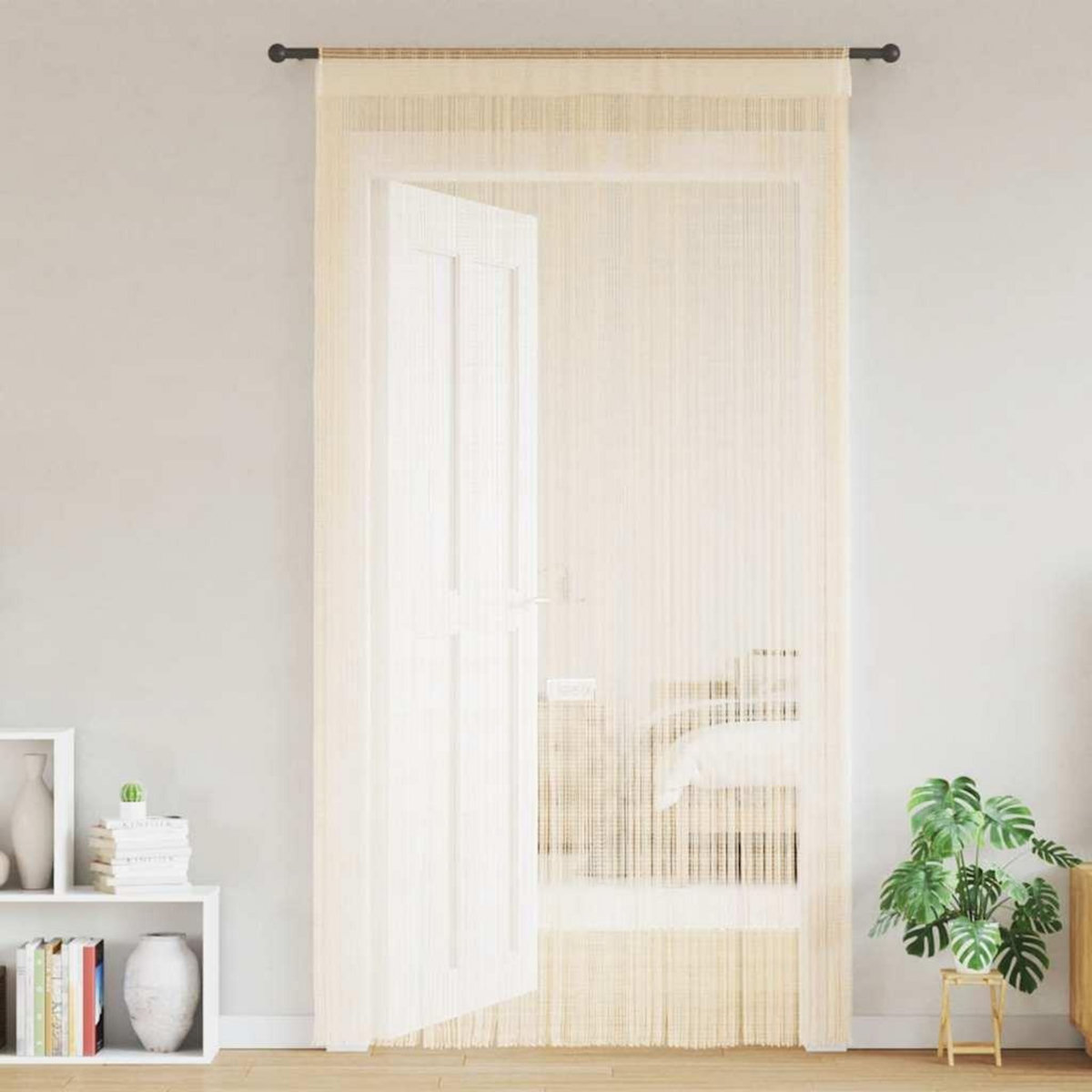 VIDAXL Rideau en fils 2 pcs 140 x 250 cm Creme