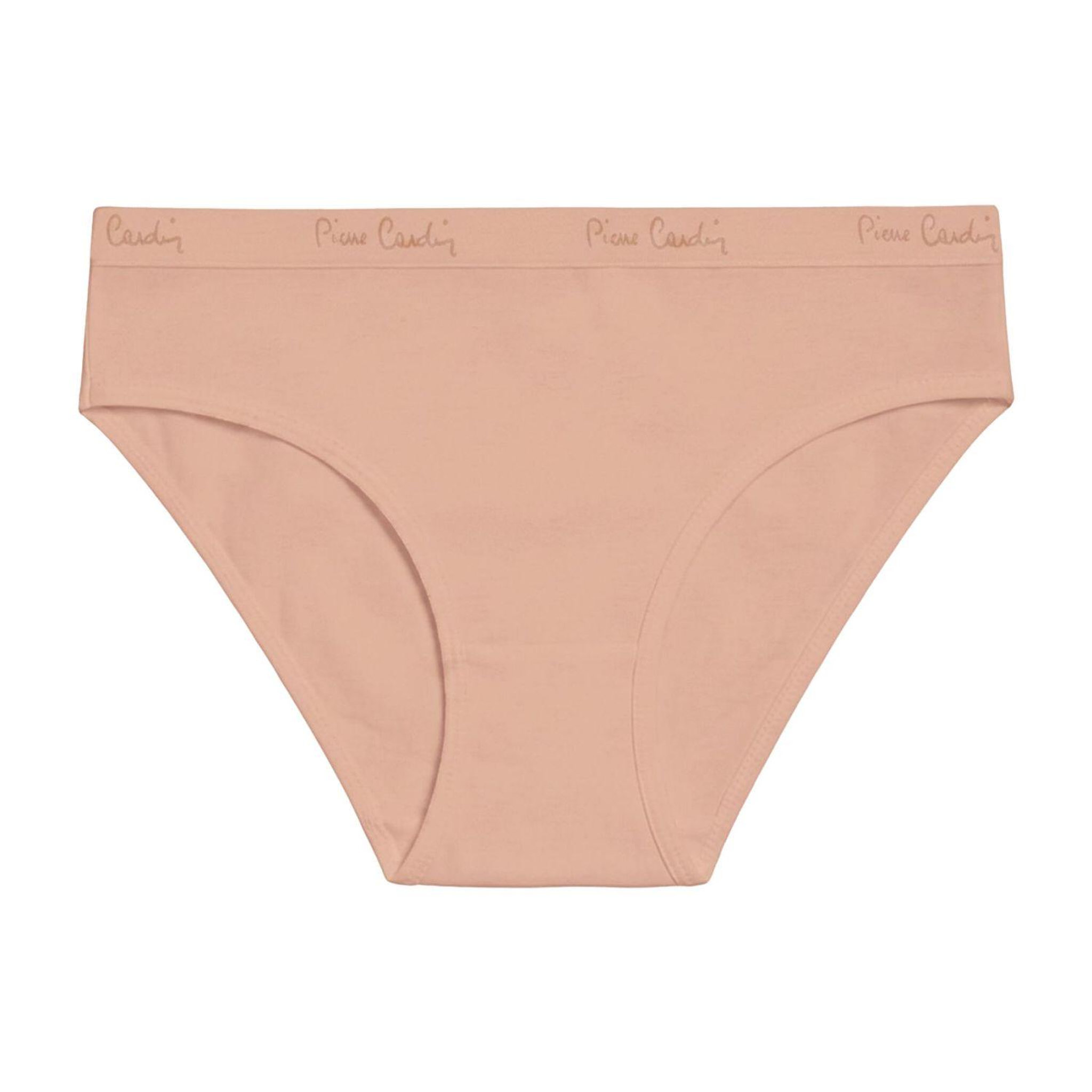 Voir la diapositive 4 : PIERRE CARDIN Lot de 5 slips femme  en coton uni ceinture fine 2cm class
