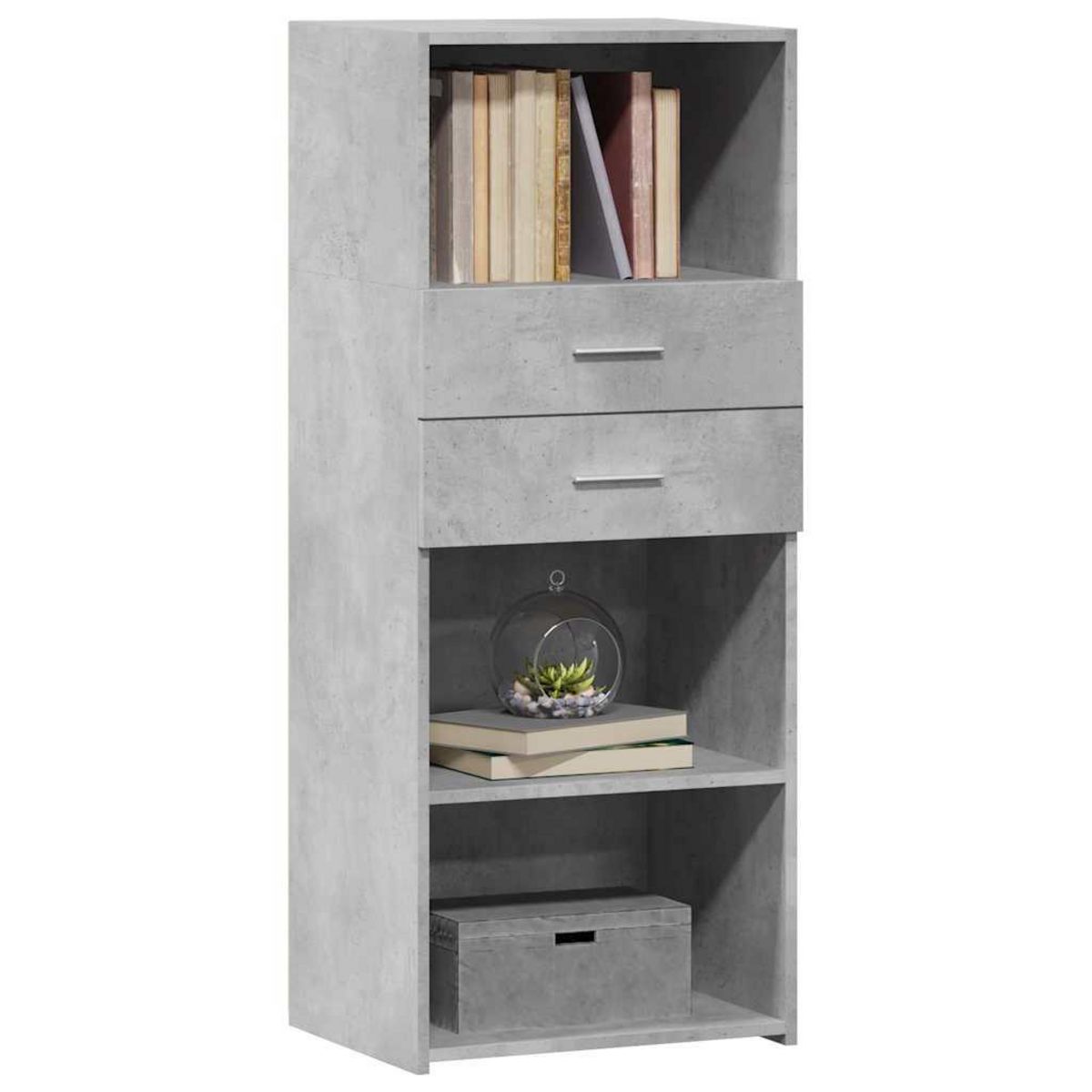 VIDAXL Buffet haut gris beton 50x42,5x124 cm bois d'ingenierie