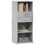 Voir la diapositive 3 : VIDAXL Buffet haut gris beton 50x42,5x124 cm bois d'ingenierie