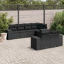Voir la diapositive 1 : VIDAXL Salon de jardin 7 pcs avec coussins noir resine tressee