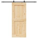 VIDAXL Porte coulissante et kit de quincaillerie 95x210 cm pin massif