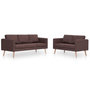 Voir la diapositive 2 : VIDAXL Ensemble de canape 2 pcs tissu marron