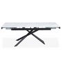 Voir la diapositive 2 : Paris Prix Table à Manger Extensible  Lara  150-210cm Blanc & Noir