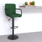 VIDAXL Tabouret de bar Vert fonce Velours