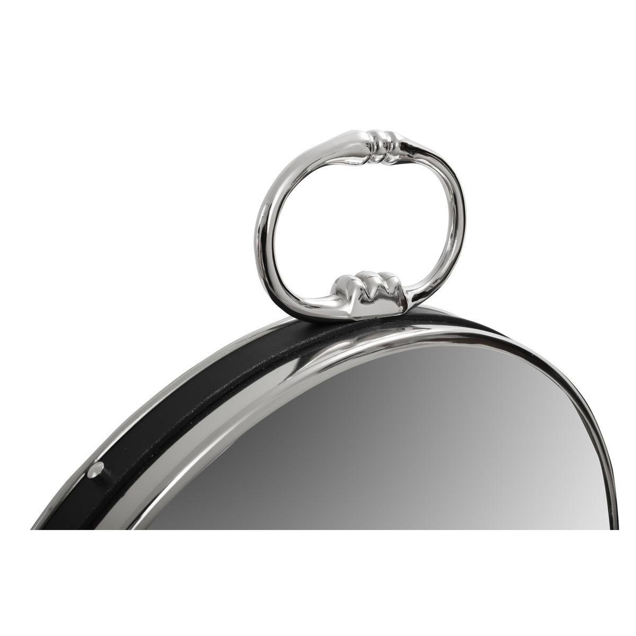 Voir la diapositive 2 : Paris Prix Miroir Mural Design  Eleganca  62cm Argent & Noir