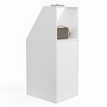 ID MARKET Armoire sous pente 1 porte et 1 niche TOMI 40 x 50 x 70/110 cm blanc