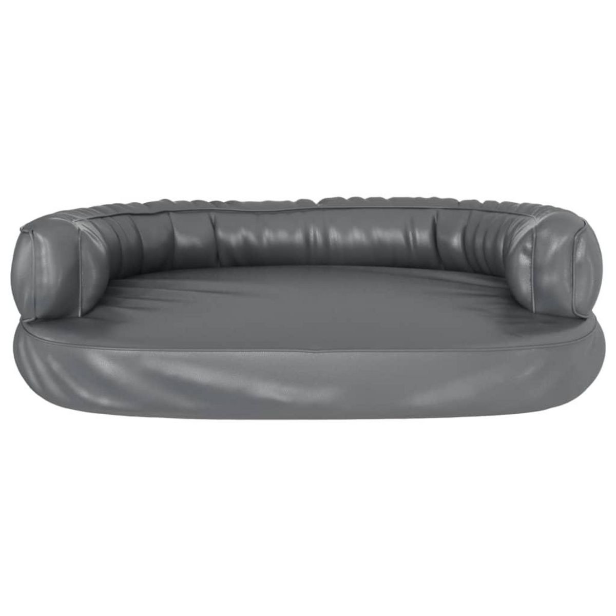 VIDAXL Lit pour chien ergonomique Mousse Gris 88x65 cm Similicuir