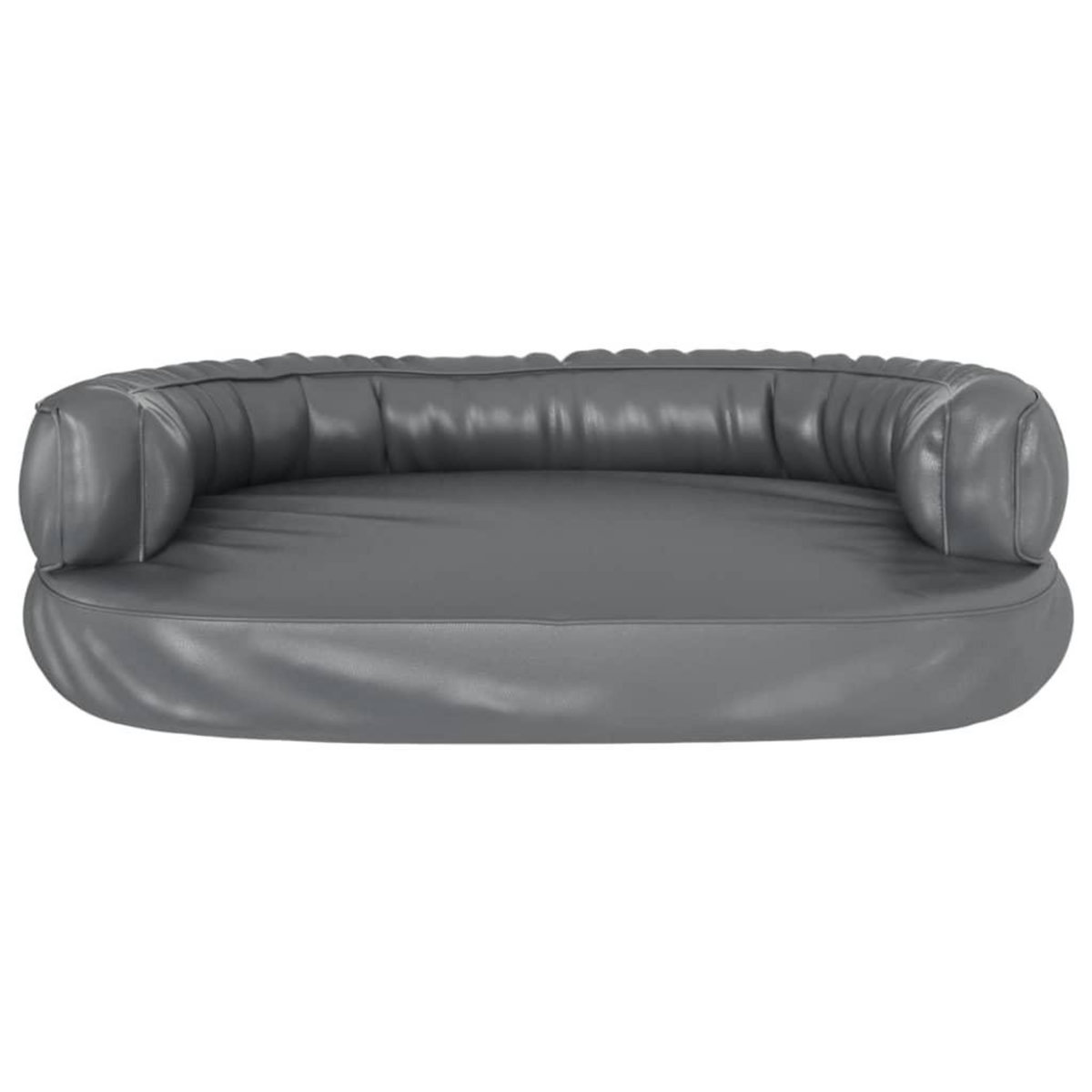 VIDAXL Lit pour chien ergonomique Mousse Gris 88x65 cm Similicuir