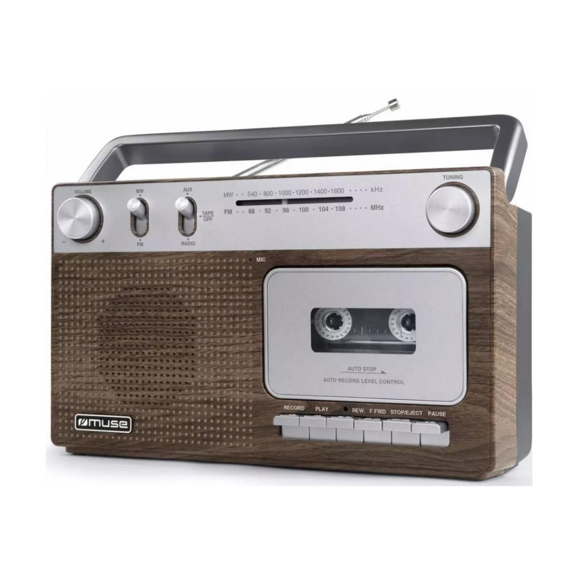 Muse Radio cassette analogique marron - m152ws