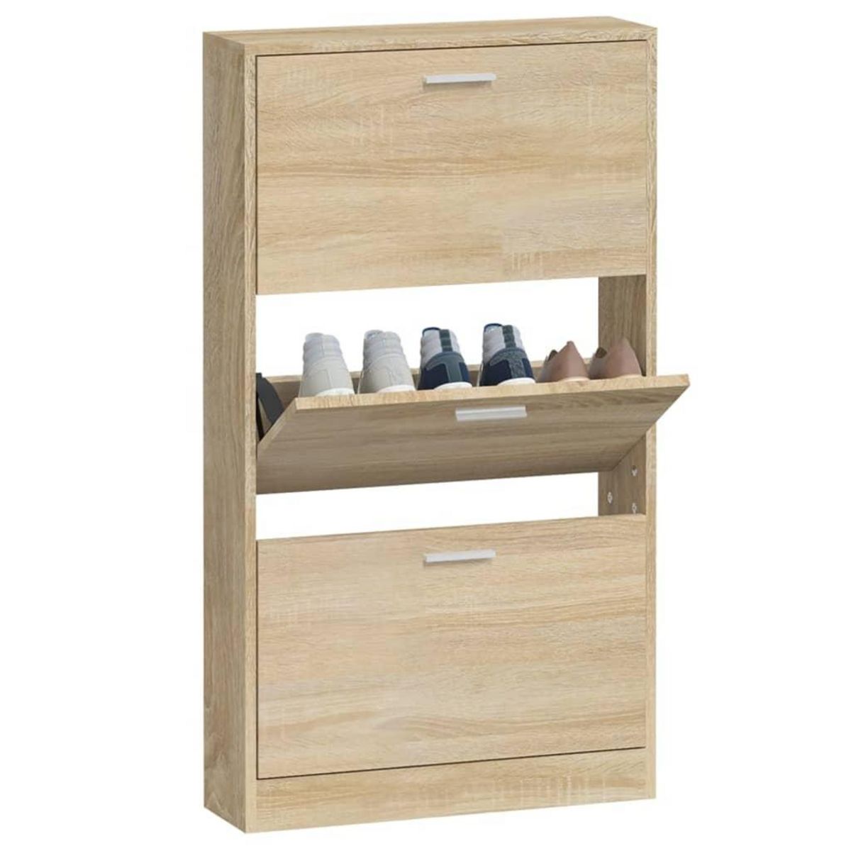 VIDAXL Armoire a chaussures Chene 59x17x108 cm Bois d'ingenierie