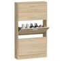 Voir la diapositive 4 : VIDAXL Armoire a chaussures Chene 59x17x108 cm Bois d'ingenierie