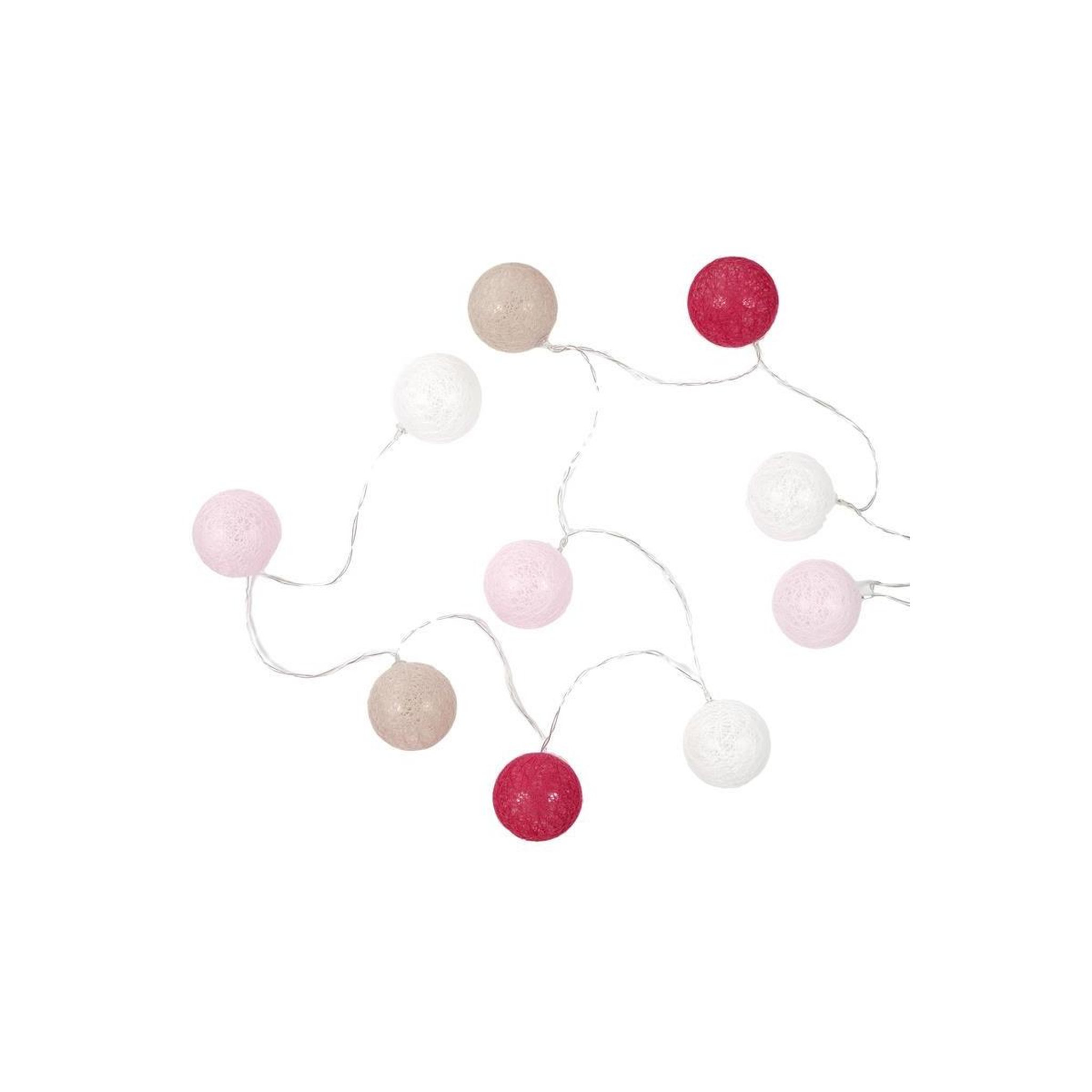 The Home Deco Factory Guirlande lumineuse à led  10 boules  175cm rose