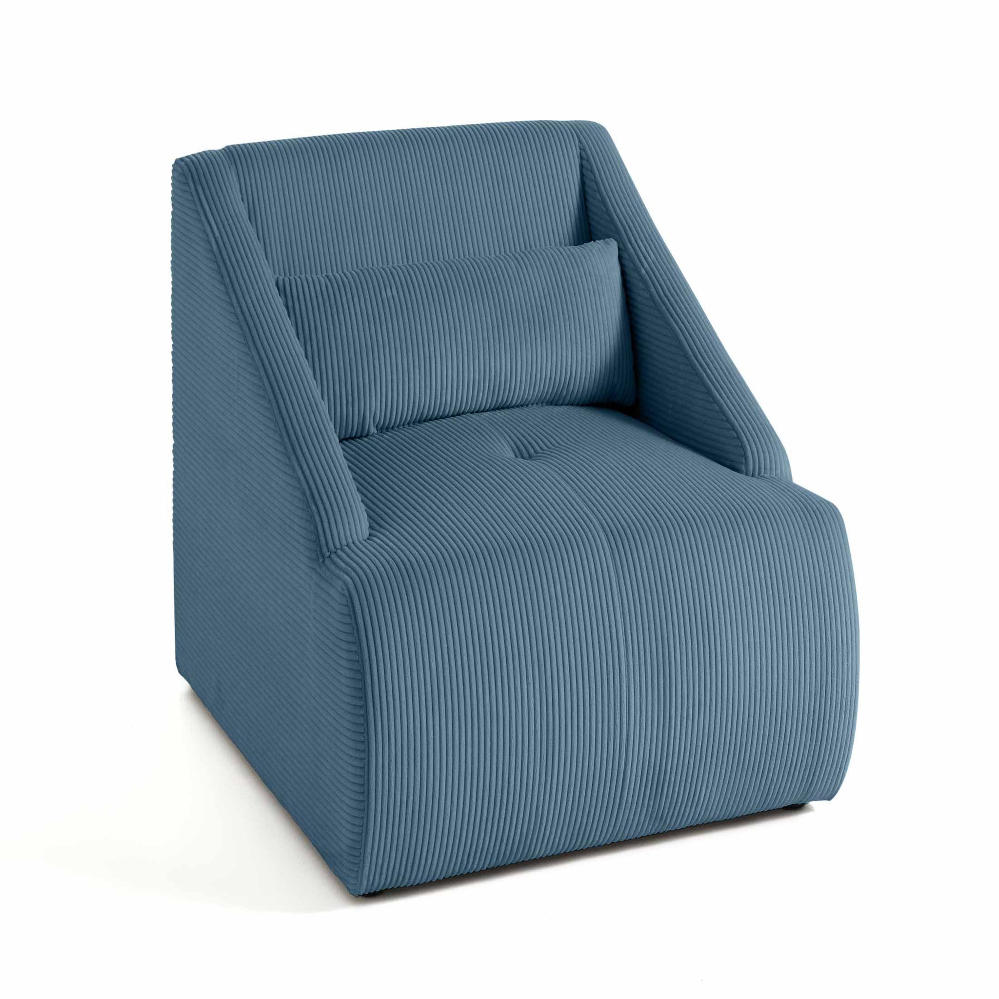 Voir la diapositive 4 : LISA DESIGN Onyx - fauteuil - en velours côtelé