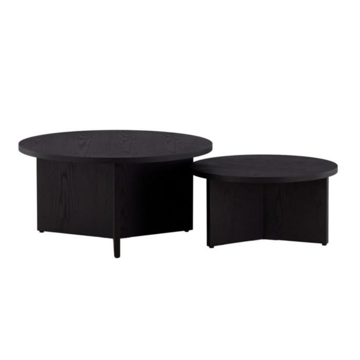Paris Prix Lot de 2 Tables Basses Design  Salto  85cm Noir