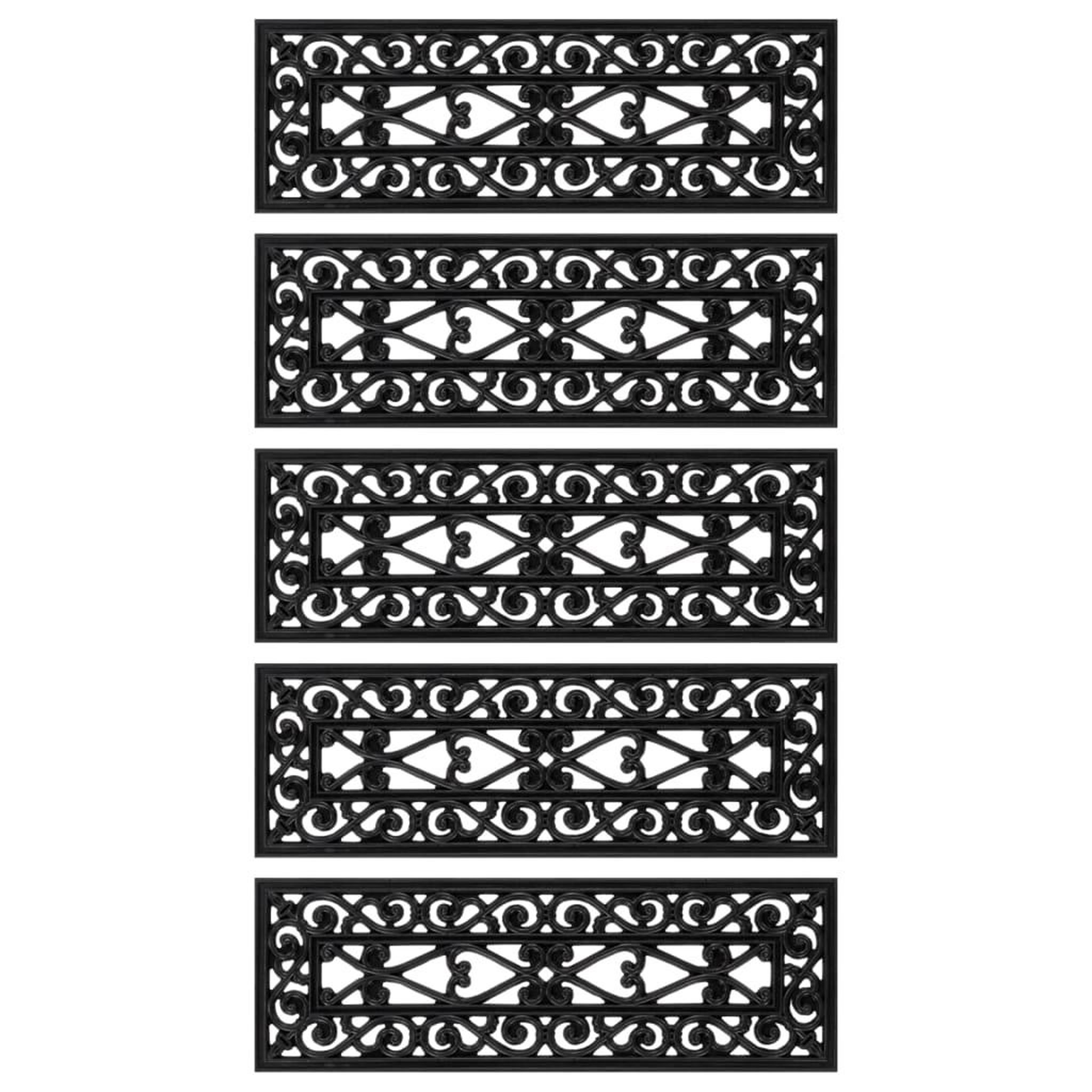 Voir la diapositive 3 : VIDAXL Marches d'escalier 5 pcs 25x75 cm caoutchouc