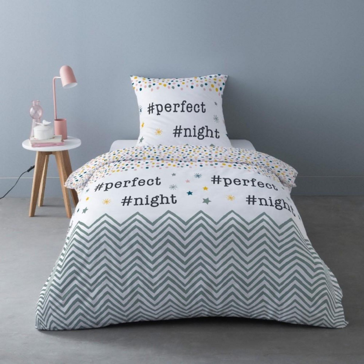 Dourev Housse de couette 140x200 Perfect Night + 1 taie