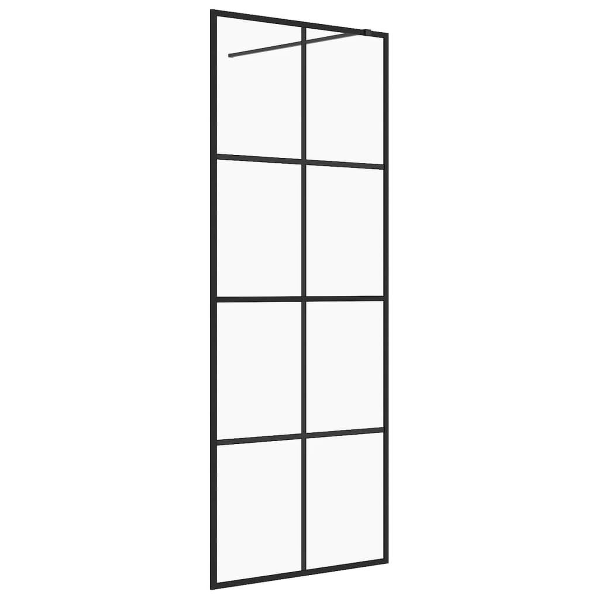Voir la diapositive 2 : VIDAXL Paroi de douche avec verre ESG transparent 80x195 cm Noir
