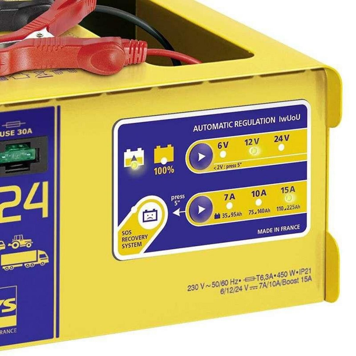 GYS Chargeur automatique de Batterie Bathium 15/24 GYS 024526