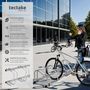 Voir la diapositive 2 : tectake Support à bicyclette en acier inoxydable argent