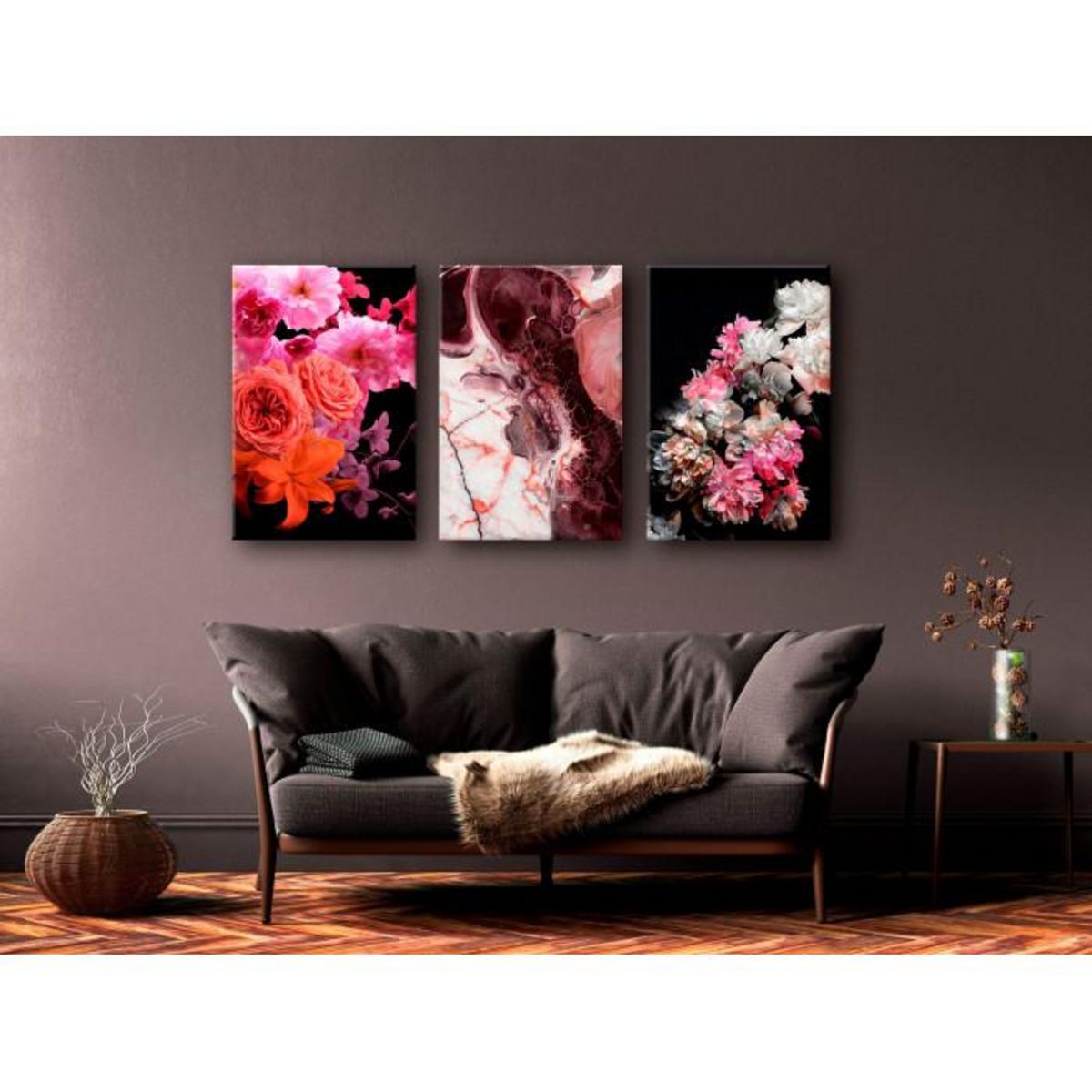 Paris Prix Tableau Imprimé  Spring Baroque 3 Panneaux  60x120cm