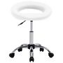Voir la diapositive 2 : VIDAXL Chaise de travail roulante Blanc Similicuir