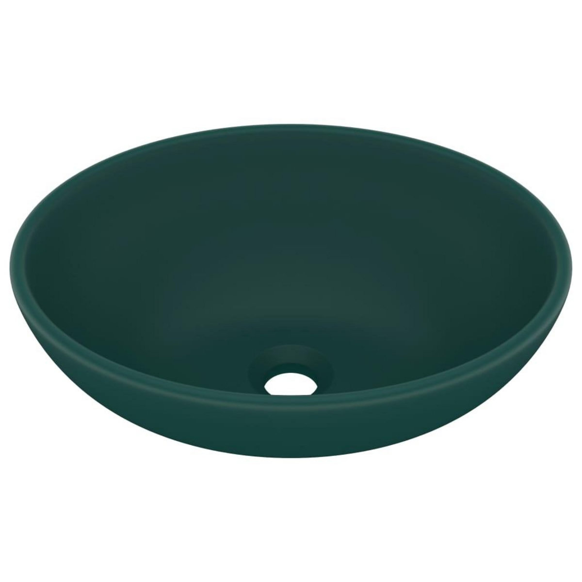 VIDAXL Lavabo ovale de luxe Vert fonce mat 40x33 cm Ceramique