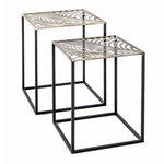 Paris Prix Lot de 2 Tables d'Appoint Carrées  Aglae  50cm Bronze