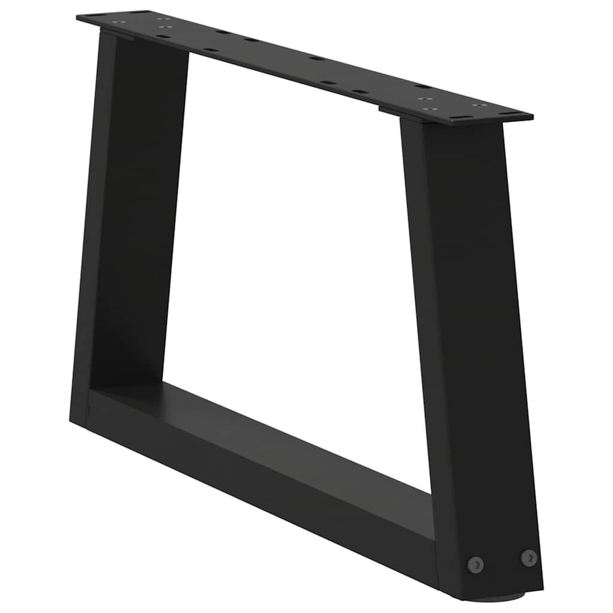 Voir la diapositive 4 : VIDAXL Pieds de table a manger forme V 2 pcs noir 50x(30-31,3)cm acier