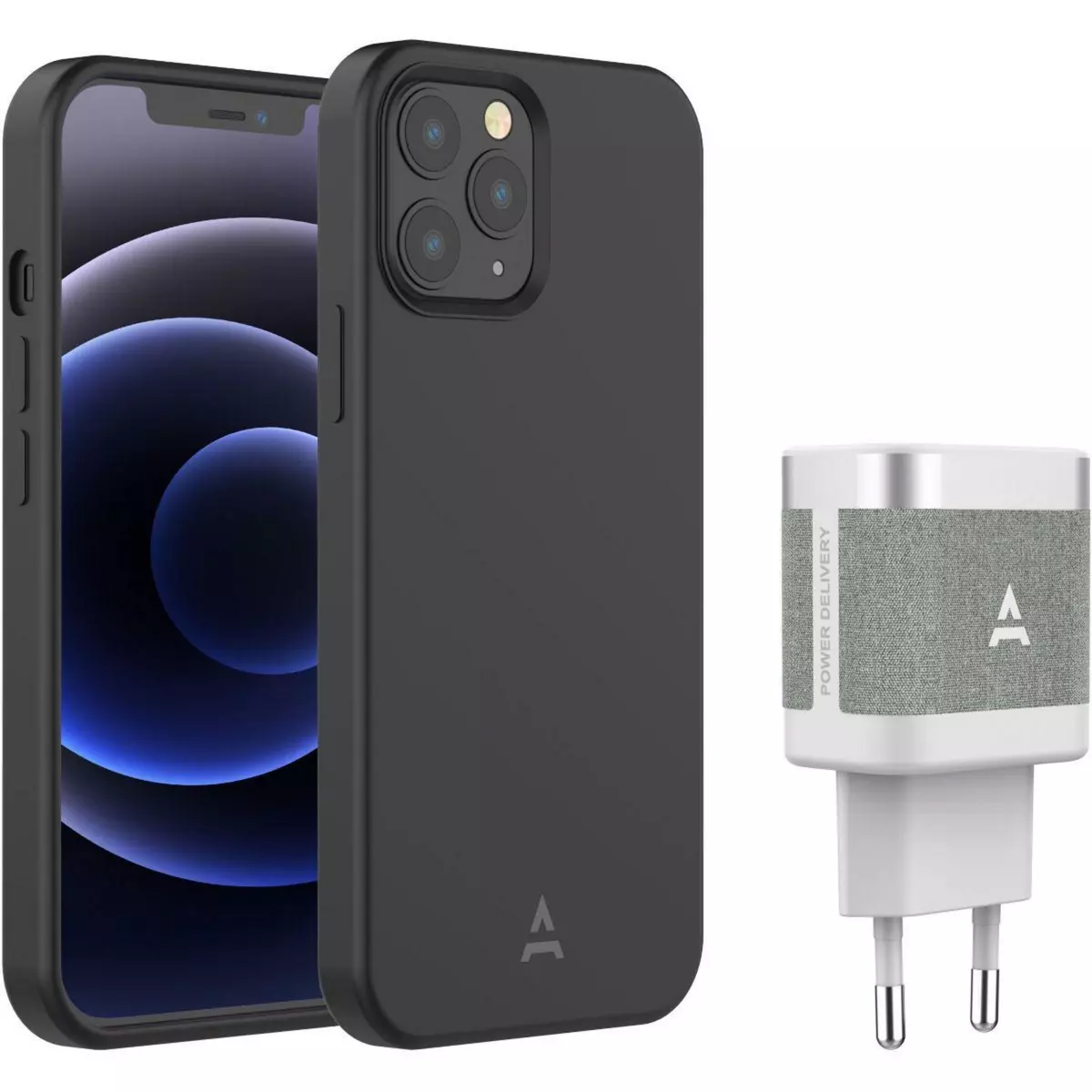 ADEQWAT Pack iPhone 14 Pro Coque + Chargeur 30W